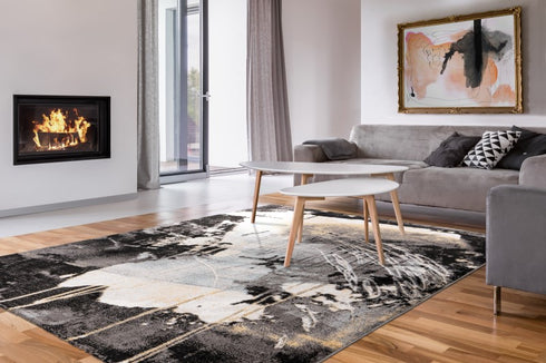 Funky 304 Multi Coloured Rug with Modern Paint Smears - ADORE RUGS and FLOORING